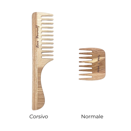 Pettine Piccolo in Legno Naturale a Denti Larghi