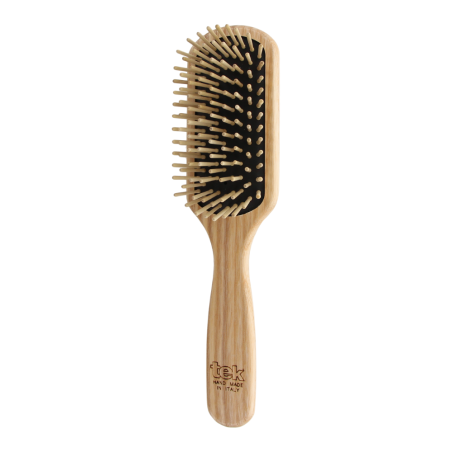 Spazzola Rettangolare Media Denti Corti in Legno di Carpine | Capelli Corti e Medi