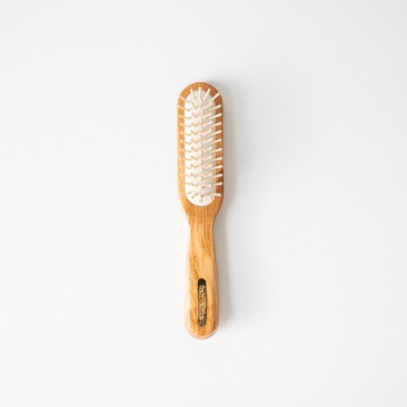 Spazzola Rettangolare con Dente Corto in Legno di Olivo