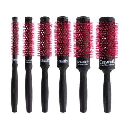 Spazzola Termica con Rullo in Ceramica e Setole Antibatteriche 30mm