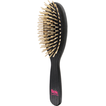 Spazzola Ovale Grande Nera con Dente Corto