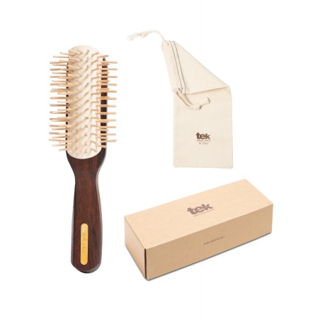 Spazzola Smontabile Grande con Dente Corto in Legno di Ovangkol