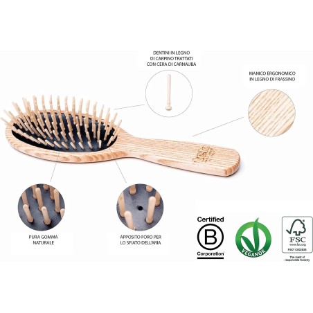 Spazzola Ovale con Denti Corti | Delicata su Cute & Capelli