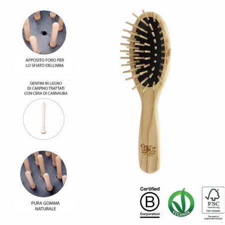 Spazzola Ovale Piccola con Dente Corto